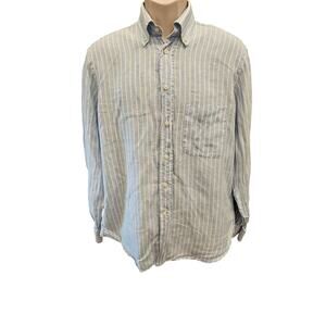 Camicissima Shirt 41 18 Button-Up Blue Slim Fit Striped Long Sleeve Italian